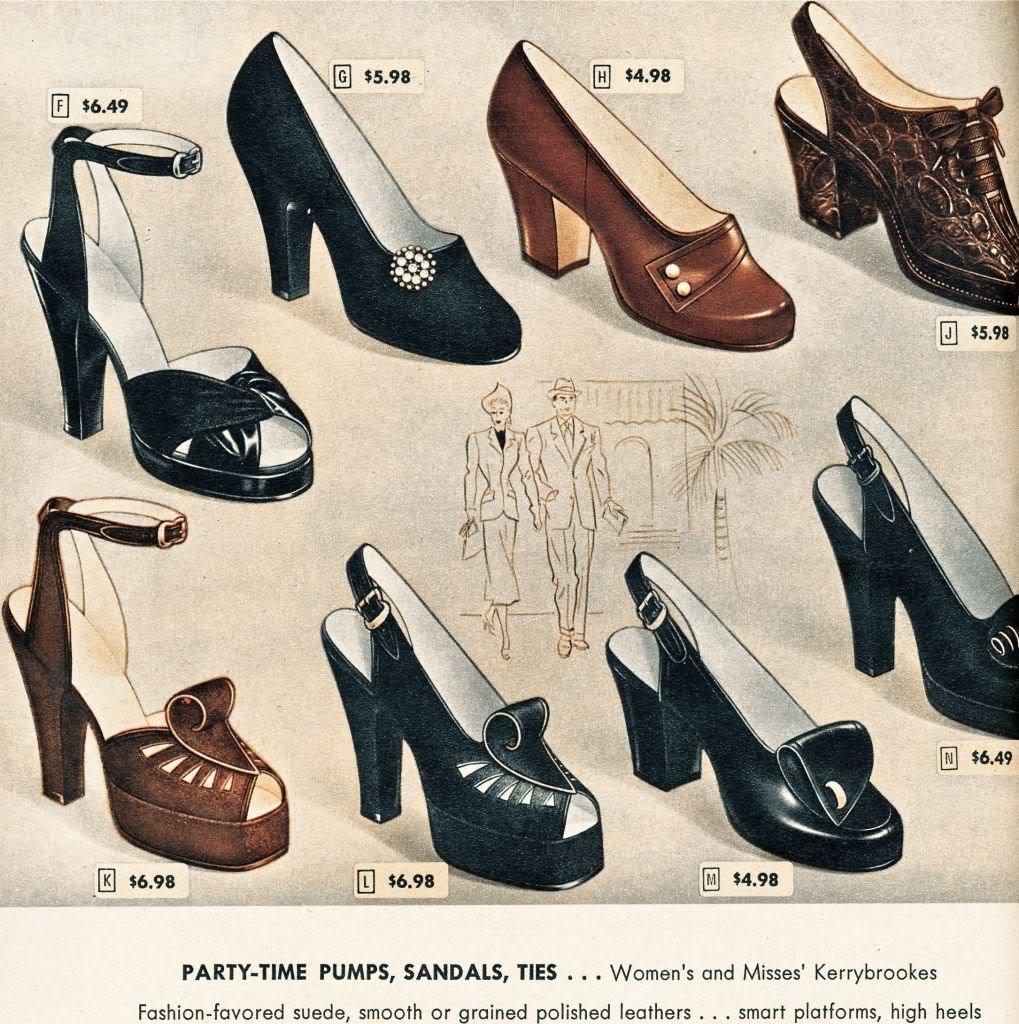 Стиль 50 годов обувь